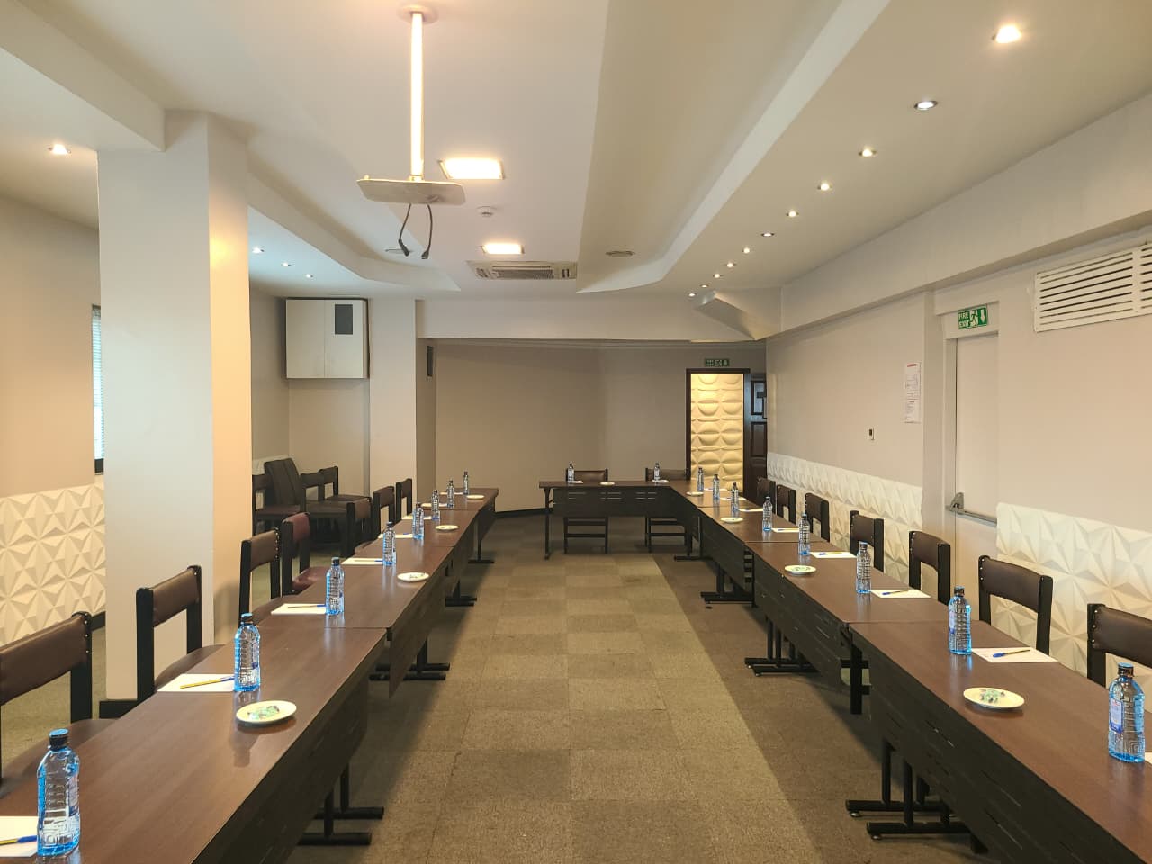 Intimate seating arrangement inside Kilimanjaro hall